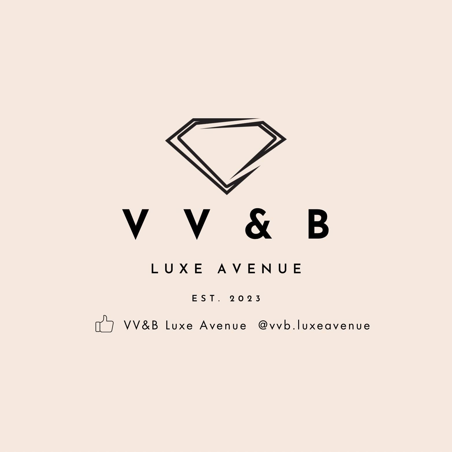 VV&B Luxe Avenue brand logo and social handle